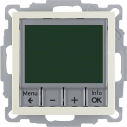 20448982 Thermostat,  contact normalement ouvert,  avec enjoliveur,  S.1, blanc brillant