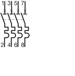 Circuit Drawing 4 P courbe D, 15000 A / 15 kA