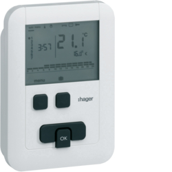 Blanc Hager Hager EK570 Thermostat d`Ambiance 