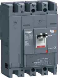 HMW251JR Vermogensautomaat h3+, P630 LSI 4P4D N0-50-100% 250 A 50 kA,  boutaansluiting