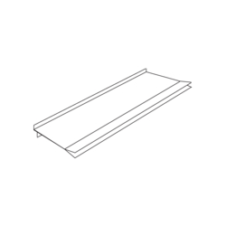 Product Drawing 61 x 150 mm, 4 agrafes Cloison PVC