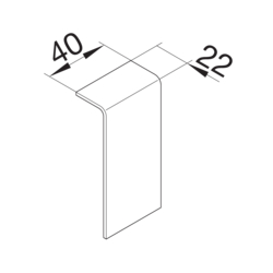 Product Drawing 20 x 80 mm Joint de couvercle  PC-ABS