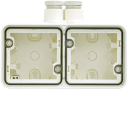 WNA659B cubyko double box horizontal with double M20 white