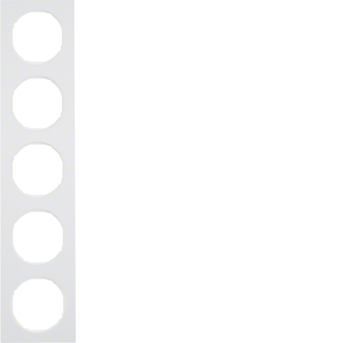 10152289 Plaque de recouvrement 5 postes,  R.3, blanc polaire brillant