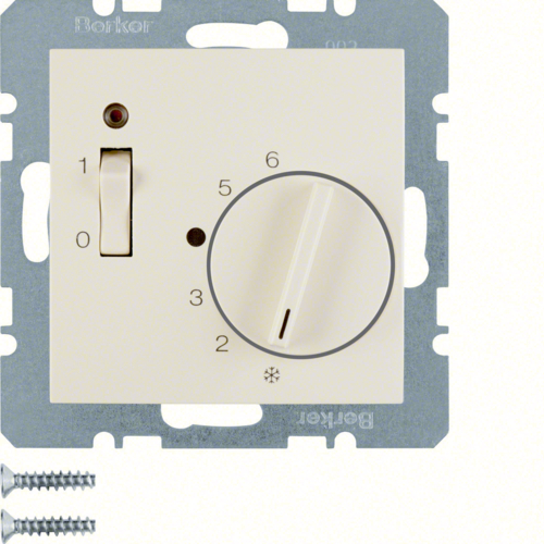 20308982 Thermostat,  contact normalement fermé, avec enjoliveur,  S.1, blanc brillant