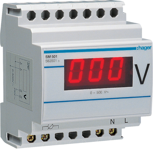 SM501 Voltmeter digitaal 0 - 500 V