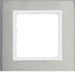 10113609 Plaque de recouvrement 1 poste,  B.7, acier inoxydable/blanc polaire